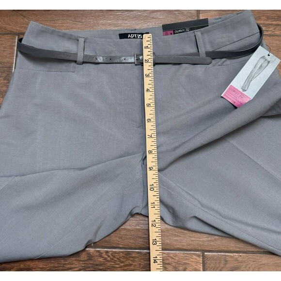 Apt 9 Curvy Fit Straight Leg Belted Trouser Pants Women's Sz 8S NWT - Picture 4 of 9